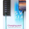 ICY BOX IB-AC6113 USB 3.2 Gen 1 (3.1 Gen 1) Type-B 13 prievadų USB mazgas 5000 Mbit/s Juodas