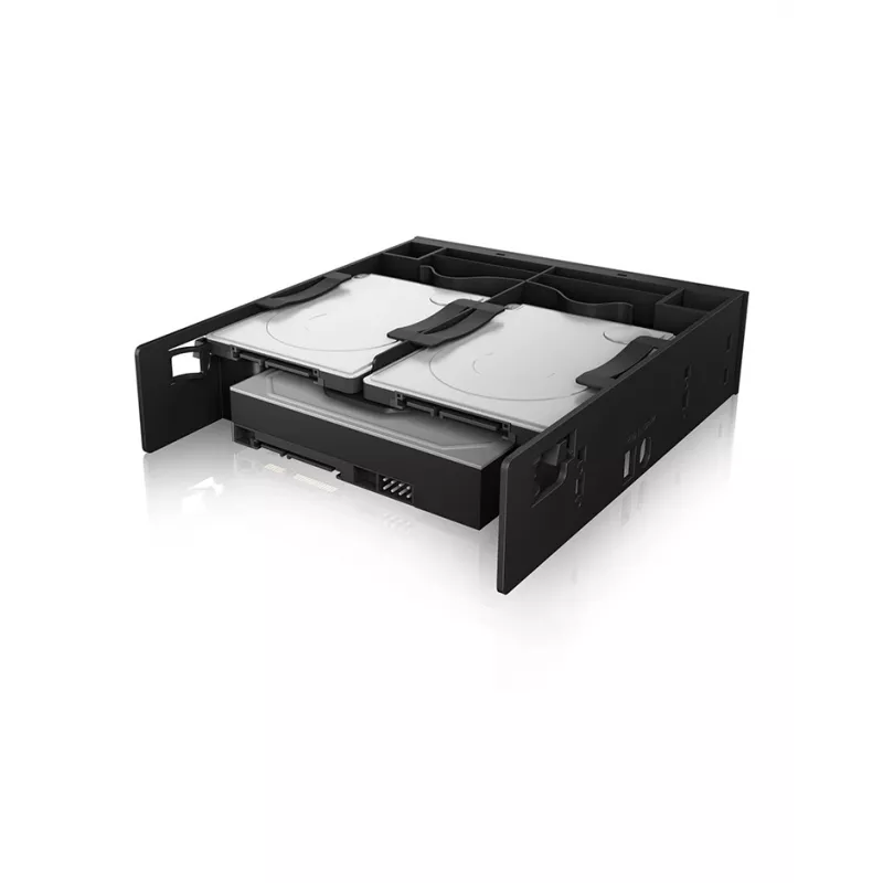 ICY BOX IB-5251 Mobilus lentynėlis 2x2.5 inch + 1x3.5 inch SATA HDD/SSD į 5.25 inch lizdą