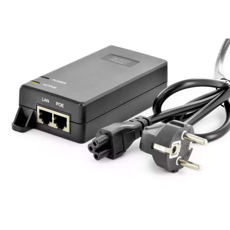 DIGITUS PoE+ Injektorius, 802.3at 10/100/1000 Mbps Išėjimas max. 48V, 30W