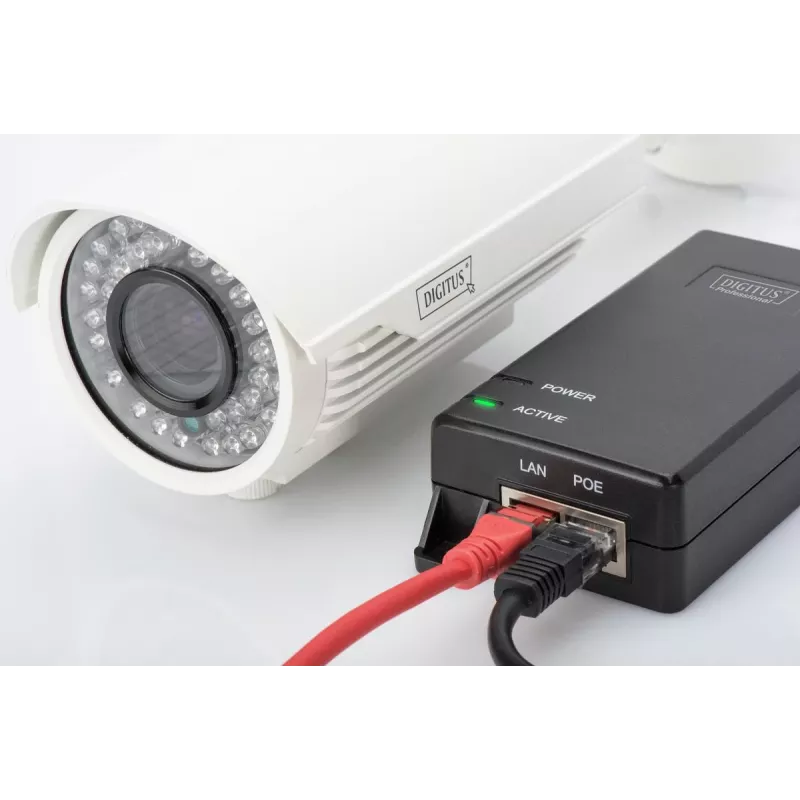 DIGITUS PoE+ Injektorius, 802.3at 10/100/1000 Mbps Išėjimas max. 48V, 30W