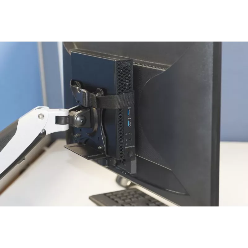 DIGITUS Daugiafunkcis mini stalinio kompiuterio laikiklis stalui, spaustuvui arba tarp monitoriaus laikiklio VESA 75x75, 100x100