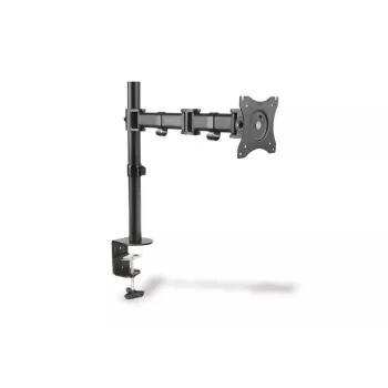 DIGITUS Vieno monitoriaus laikiklis su spaustuku, juodas, 45° pasukimas, 45° pakreipimas, 360° sukimas, 15-27 colių TFT, maks. apkrova 8 kg, VESA iki 100x100