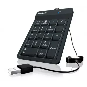 KeySonic ACK-118BK skaičių klaviatūra, USB, juoda