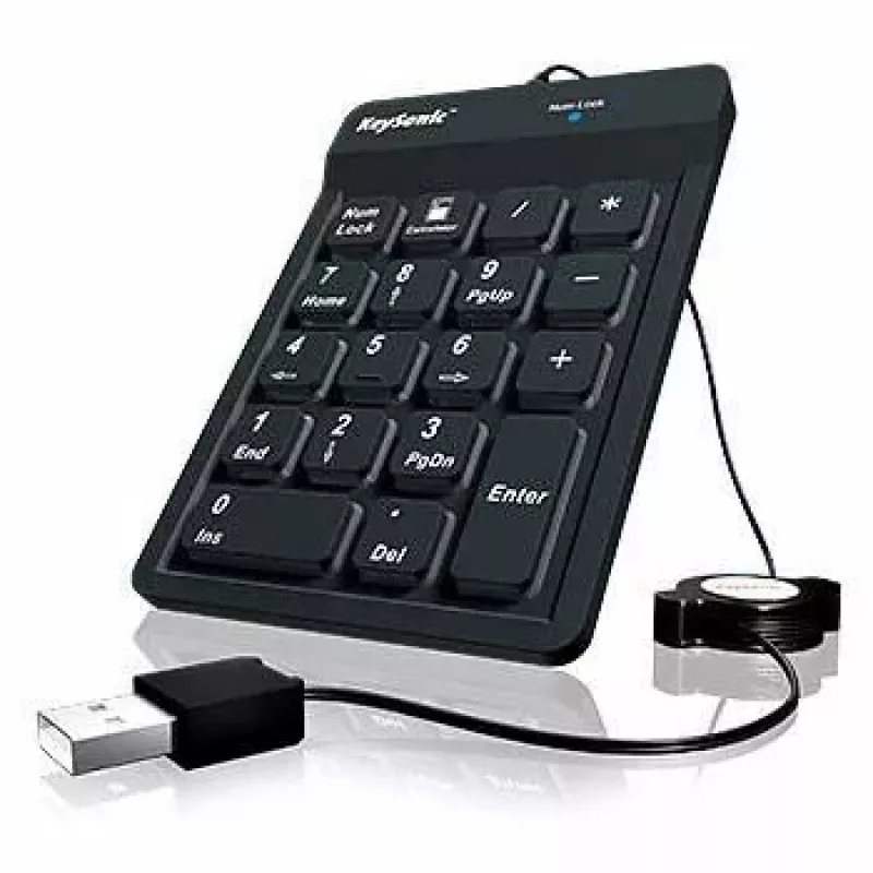KeySonic ACK-118BK skaičių klaviatūra, USB, juoda