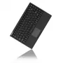 Klaviatūra KeySonic ACK-540U+ (US) su integruota Smart-Touchpad, laidinė, USB, QWERTY, juoda
