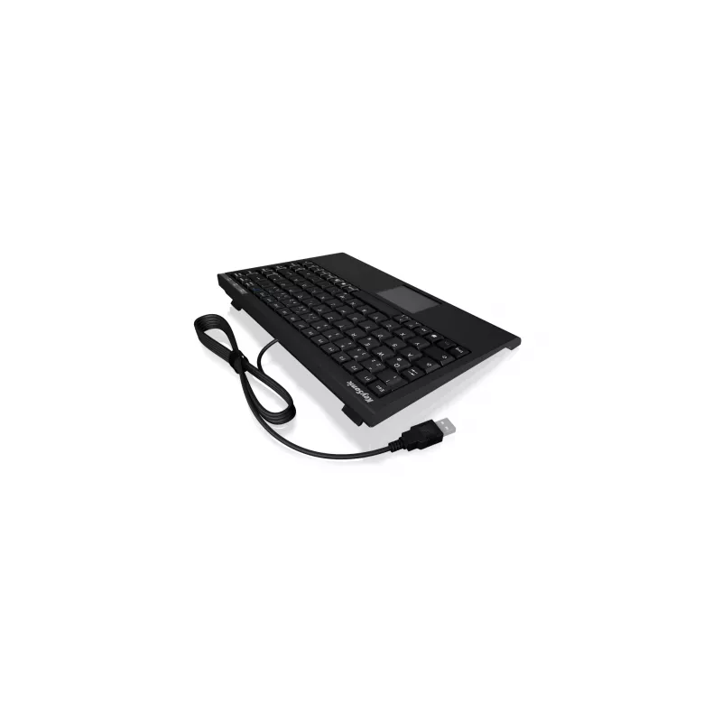 Klaviatūra KeySonic ACK-540U+ (US) su integruota Smart-Touchpad, laidinė, USB, QWERTY, juoda