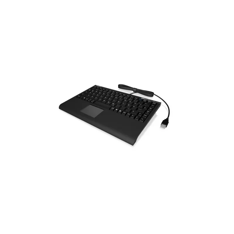 Klaviatūra KeySonic ACK-540U+ (US) su integruota Smart-Touchpad, laidinė, USB, QWERTY, juoda