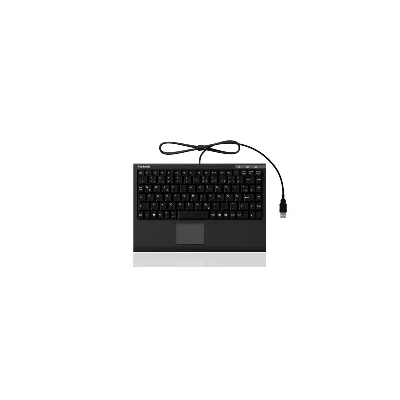 Klaviatūra KeySonic ACK-540U+ (US) su integruota Smart-Touchpad, laidinė, USB, QWERTY, juoda