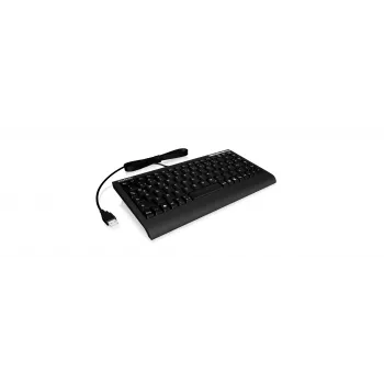Klaviatūra KeySonic ACK-595C+ (US) USB mini, QWERTY, JAV išdėstymas, juoda