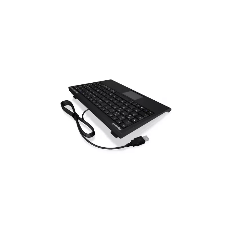 Klaviatūra KeySonic ACK-595C+ (US) USB mini, QWERTY, JAV išdėstymas, juoda