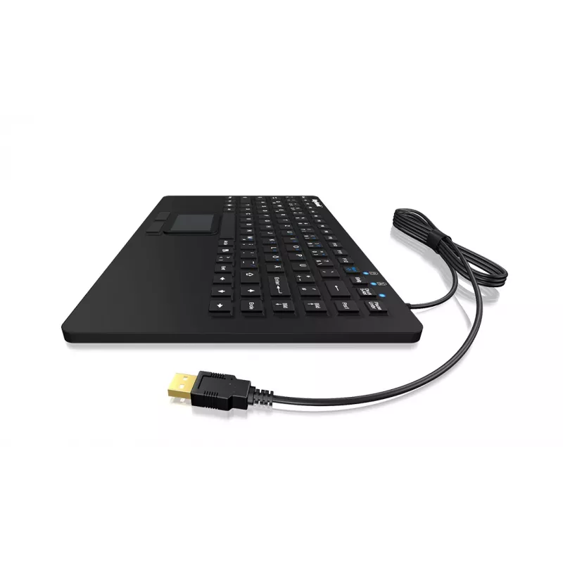 KeySonic KSK-5230 IN (US) klaviatūra, biuro, USB, QWERTY, JAV išdėstymas, juoda