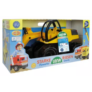 Lena GIGA TRUCKS Excavator Pro ekskavatorius, juodas/geltonas, nuo 3 metų