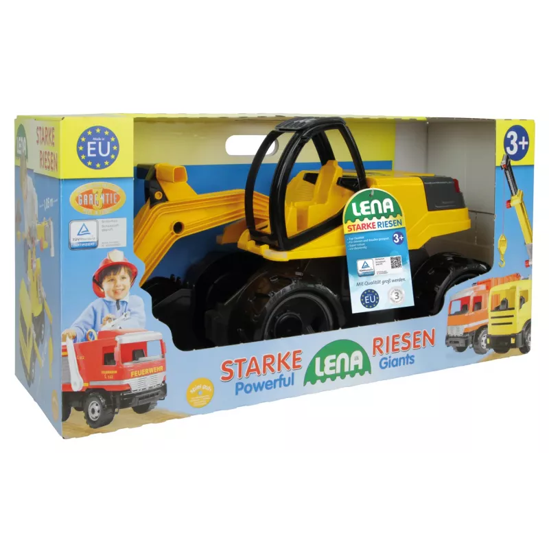 Lena GIGA TRUCKS Excavator Pro ekskavatorius, juodas/geltonas, nuo 3 metų
