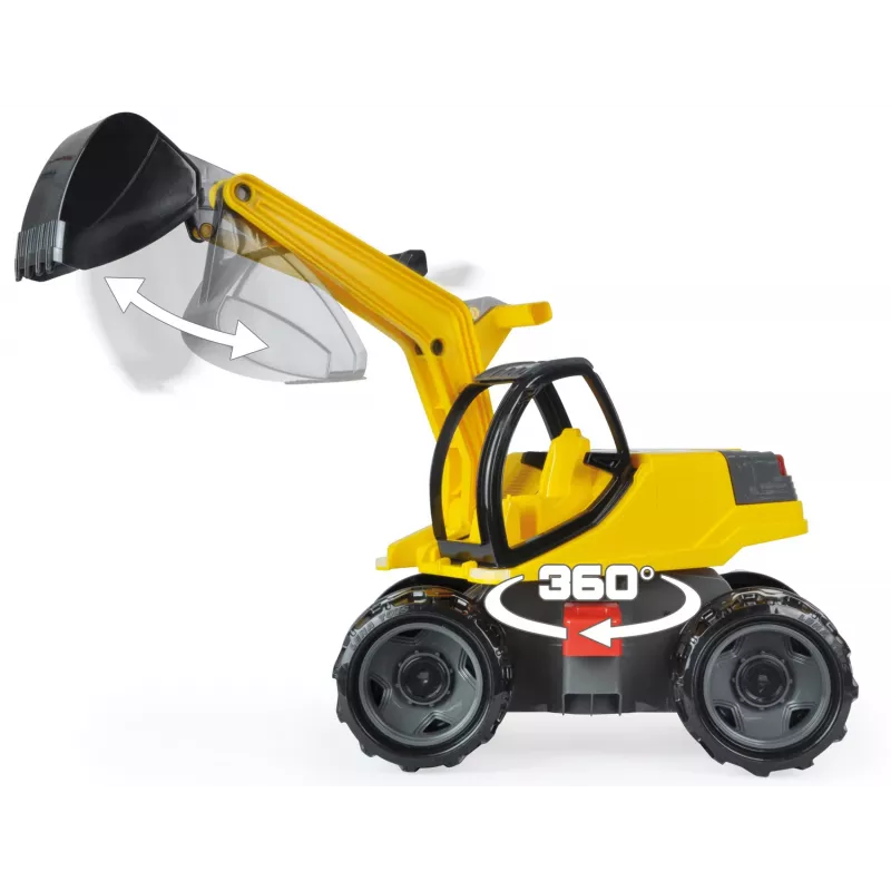 Lena GIGA TRUCKS Excavator Pro ekskavatorius, juodas/geltonas, nuo 3 metų