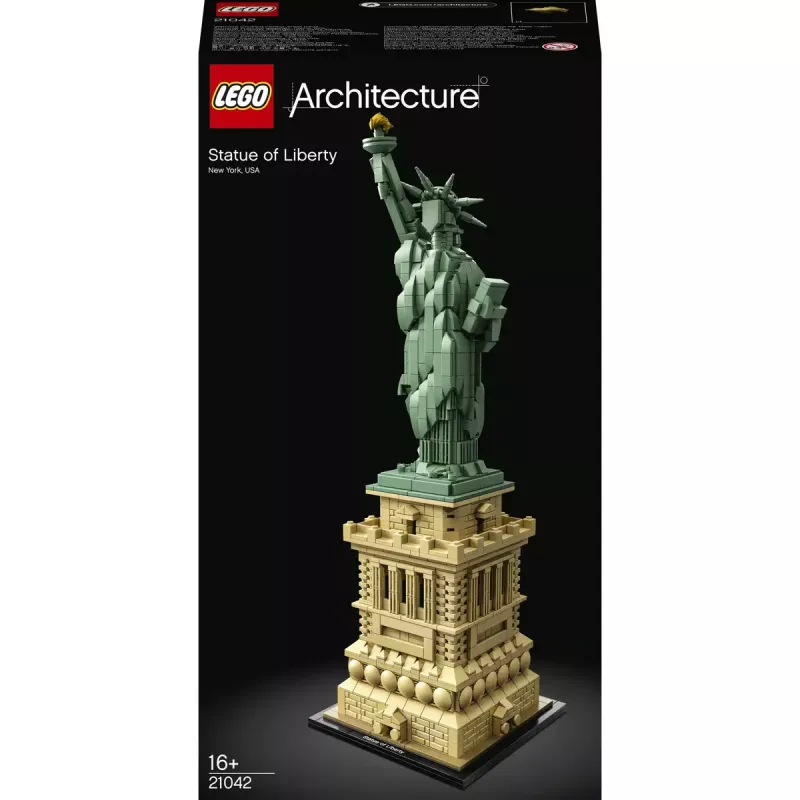 LEGO Architecture Laisvės statula 21042 statybinis rinkinys — 1685 detalės, detalus Laisvės statulos modelis