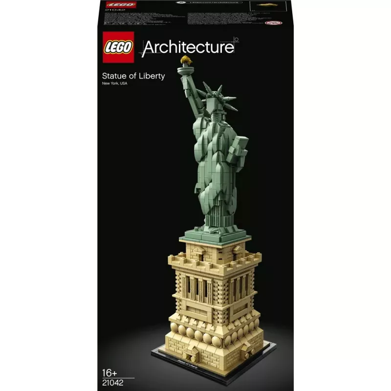 LEGO Architecture Laisvės statula 21042 statybinis rinkinys — 1685 detalės, detalus Laisvės statulos modelis