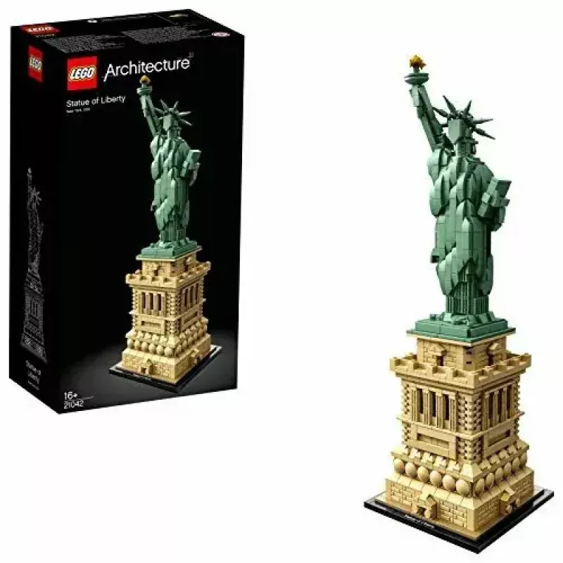 LEGO Architecture Laisvės statula 21042 statybinis rinkinys — 1685 detalės, detalus Laisvės statulos modelis
