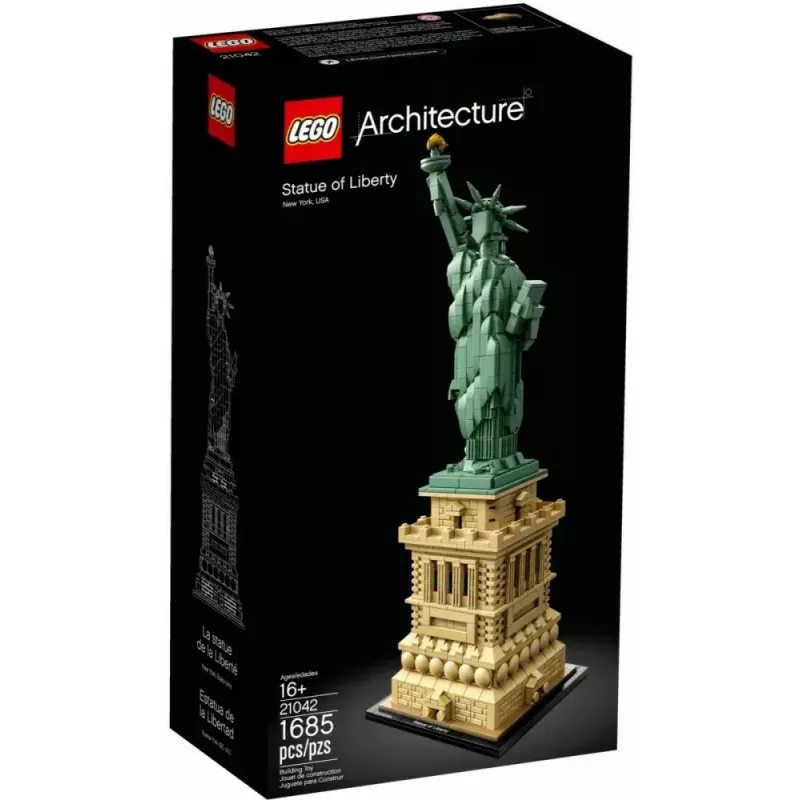 LEGO Architecture Laisvės statula 21042 statybinis rinkinys — 1685 detalės, detalus Laisvės statulos modelis