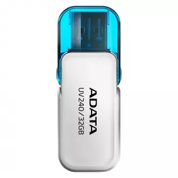 USB atmintukas ADATA UV240 32 GB USB Type-A 2.0, baltas, su užverčiamu dangteliu
