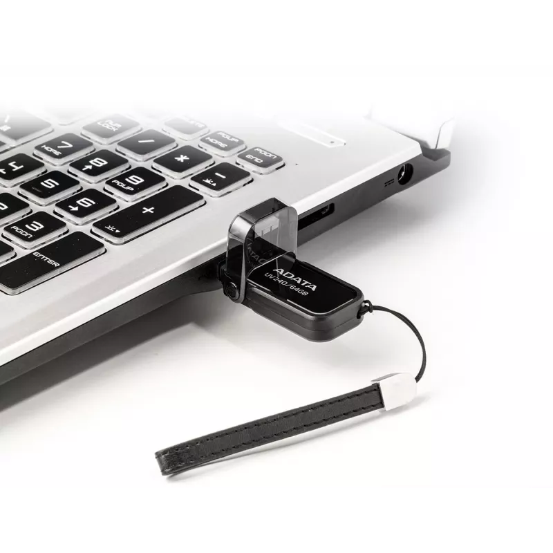USB atmintukas ADATA USB Type-A 2.0 64 GB UV240, juodas, su užverčiamu dangteliu