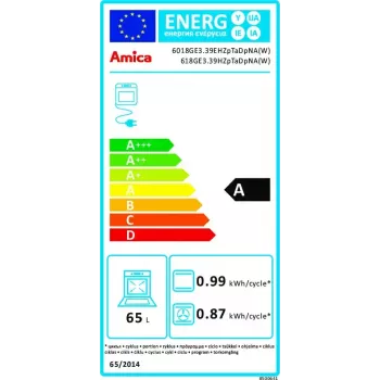 Laisvai pastatoma viryklė Amica 618GE3.39HZpTaDpNA(W)