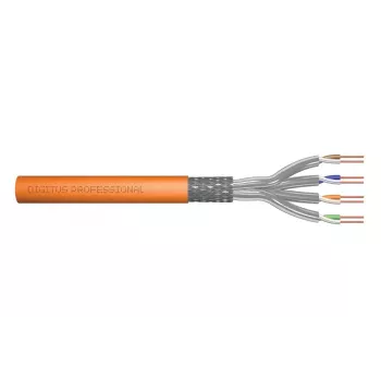 DIGITUS montavimo kabelis - Cat 7 - S/FTP - AWG 23/1 - simpleksas - 100 m - Oranžinė