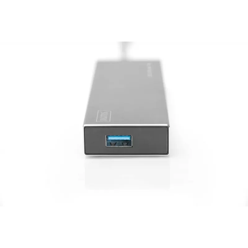 DIGITUS USB 3.0 HUB 7 prievadų su maitinimo bloku 5V/3,5A, aliumininis korpusas DA-70241-1