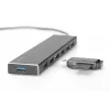 DIGITUS USB 3.0 HUB 7 prievadų su maitinimo bloku 5V/3,5A, aliumininis korpusas DA-70241-1