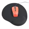Pelėdos kilimėlis GEMBIRD MP-GEL-BK – juodas, guminis su gelio riešo atrama, 220×240 mm