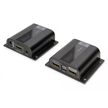DIGITUS HDMI prailgintuvo rinkinys, 50 m per tinklo kabelį (CAT6/6a/7), EDID, 1x HDMI kilpinė išvestis, FHD 1080p