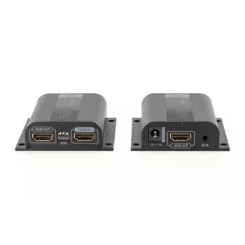 DIGITUS HDMI prailgintuvo rinkinys, 50 m per tinklo kabelį (CAT6/6a/7), EDID, 1x HDMI kilpinė išvestis, FHD 1080p
