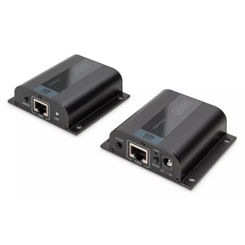 DIGITUS HDMI prailgintuvo rinkinys, 50 m per tinklo kabelį (CAT6/6a/7), EDID, 1x HDMI kilpinė išvestis, FHD 1080p