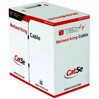 Techly ITP8-FLU-0305 tinklo kabelis, 305 m, Cat5e, U/UTP, pilka