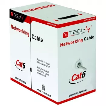 Techly ITP9-FLU-0305 tinklo kabelis 305 m Cat6 U/UTP (UTP) pilka
