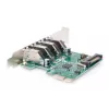 DIGITUS USB 3.0, 4 prievadų, PCI-E papildymo kortelė, 4x A/F išoriniai prievadai, VL805 mikroschemų rinkinys