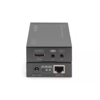 DIGITUS 4K HDMI prailgintuvų rinkinys, HDBaseT 70 m per tinklo kabelį (Cat 5E, 6, 7) UHD 4K2K/30 Hz