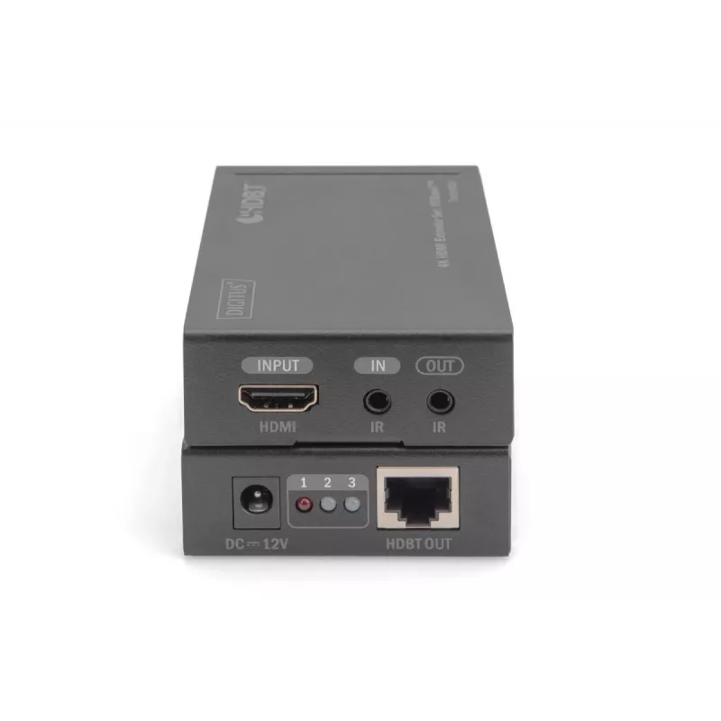 DIGITUS 4K HDMI prailgintuvų rinkinys, HDBaseT 70 m per tinklo kabelį (Cat 5E, 6, 7) UHD 4K2K/30 Hz