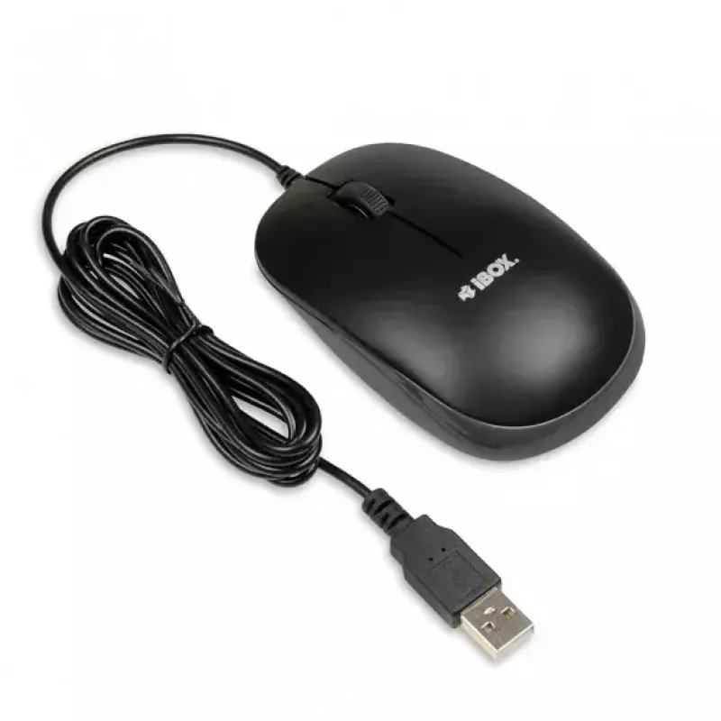 Laidinė klaviatūros ir pelės rinkinys IBOX IKMS606 – pilno dydžio QWERTY UK anglų klaviatūra, USB, juoda, pelė 800 DPI