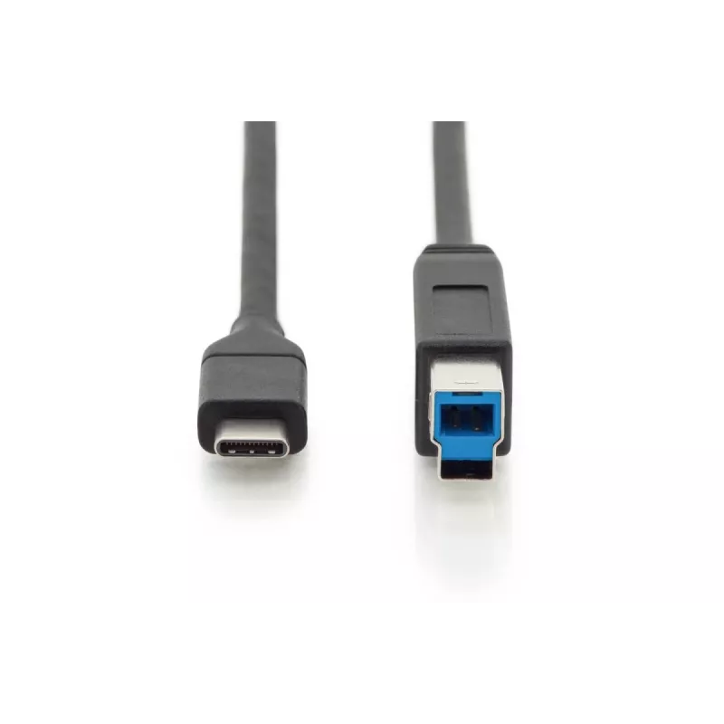 DIGITUS ASSMANN USB Type-C jungiamasis laidas, tipas C į B M/M, 2m 3A, 5Gb/s 3.0 versija juodas