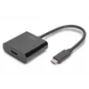 DIGITUS USB-C į HDMI adapteris, 4K/60Hz, 20 cm, juodas