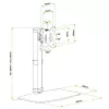 Techly ICA-LCD 260 monitorio stovas / laikiklis 68,6 cm (27 col.) stalas Baltas