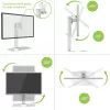 Techly ICA-LCD 260 monitorio stovas / laikiklis 68,6 cm (27 col.) stalas Baltas