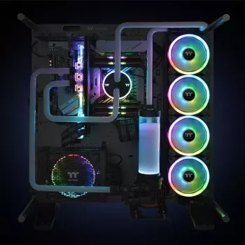 Ventiliatorius Thermaltake Riing Trio 12 LED RGB radiatoriaus ventiliatorius TT Premium Edition