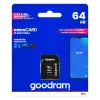 „Goodram“ 64GB „MicroSDXC“ atminties kortelė, UHS-I, 10 klasė (U1), skaitymas 100 MB/s, rašymas 10 MB/s, su SD adapteriu, juoda