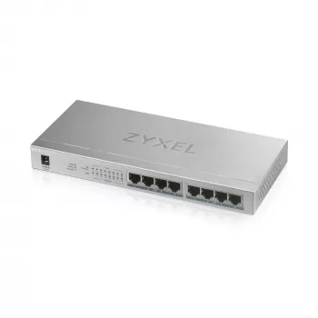 Zyxel GS1008HP nevaldomas Gigabit Ethernet jungiklis su PoE 8 prievadais pilka