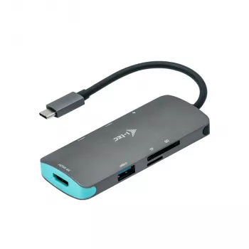 Docking stotelė i-tec Metal USB-C Nano Dock 4K HDMI + Power Delivery 100 W