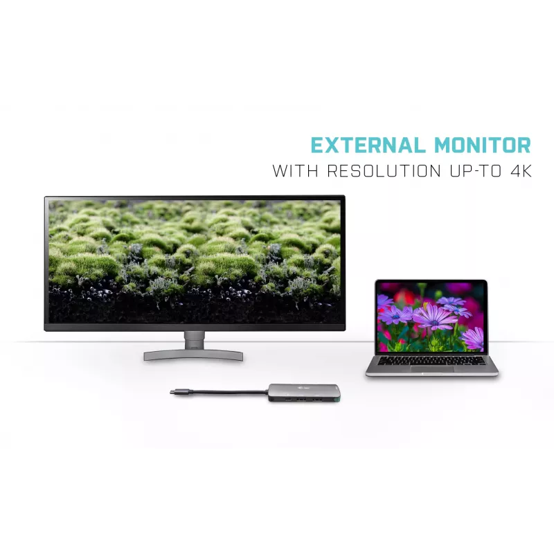 Docking stotelė i-tec Metal USB-C Nano Dock 4K HDMI + Power Delivery 100 W