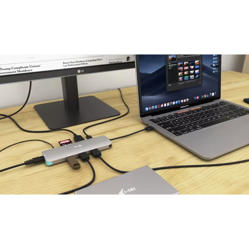 Dokavimo stotelė i-tec Metal USB-C Nano 4K HDMI LAN Power Delivery 100 W