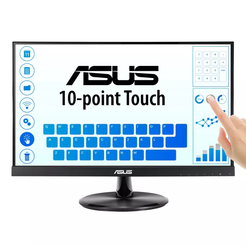ASUS VT229H kompiuterio monitorius 54,6 cm (21,5 col.) 1920 x 1080 pikselių Full HD LED liečiamas juodas