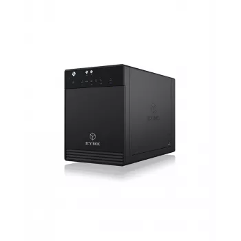 ICY BOX IB-3740-C31 išorinis HDD/SSD dėklas, juodas, 2.5/3.5 colio